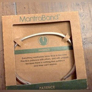 Mantraband stainless steel adjustable bracelet “Patience”. NWOT